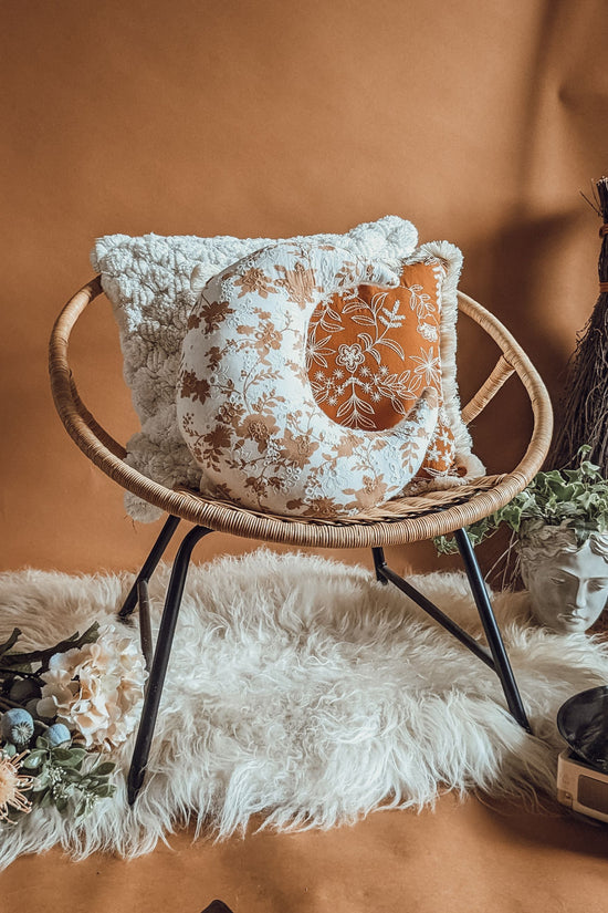 Embroidered Lace Moon Cushion