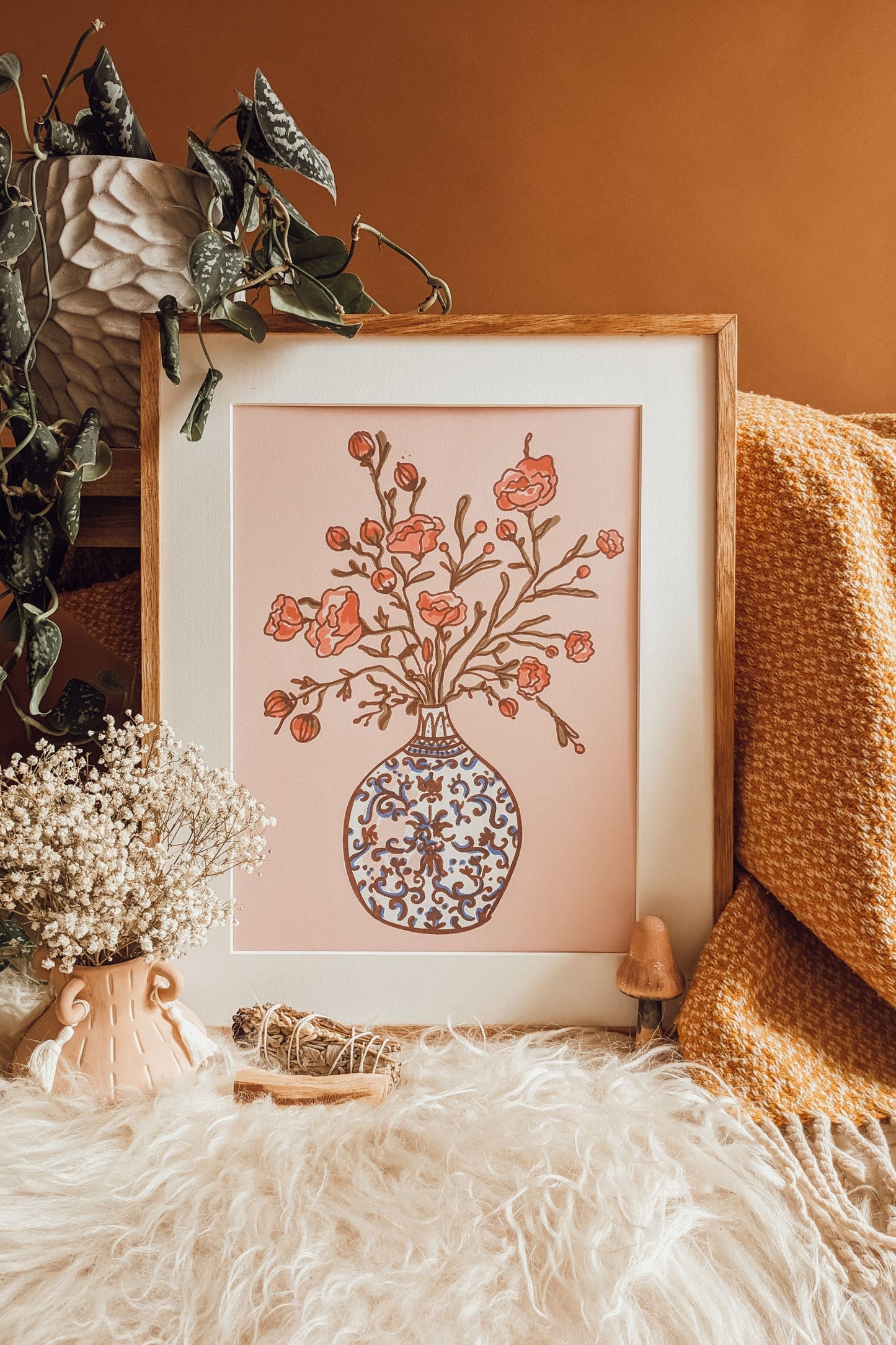 'A Room Full Of Blooms' Illustrated Art Print