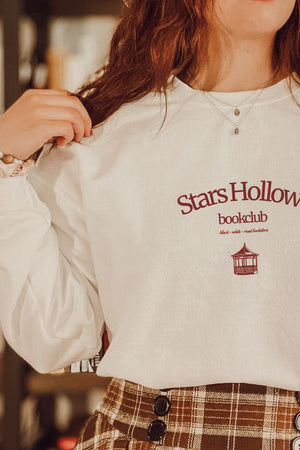 
            
                Load image into Gallery viewer, &amp;#39;Black White + Read&amp;#39; Stars Hollow Bookclub Sweatshirt
            
        