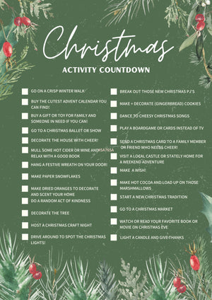 Christmas Countdown List 2023 (Free Download)