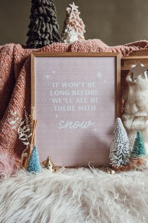 'Snow, Snow, Snow' White Christmas Illustrated Art Print