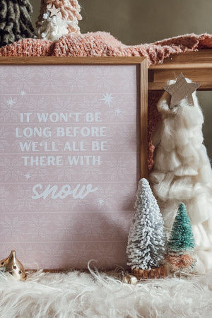 'Snow, Snow, Snow' White Christmas Illustrated Art Print