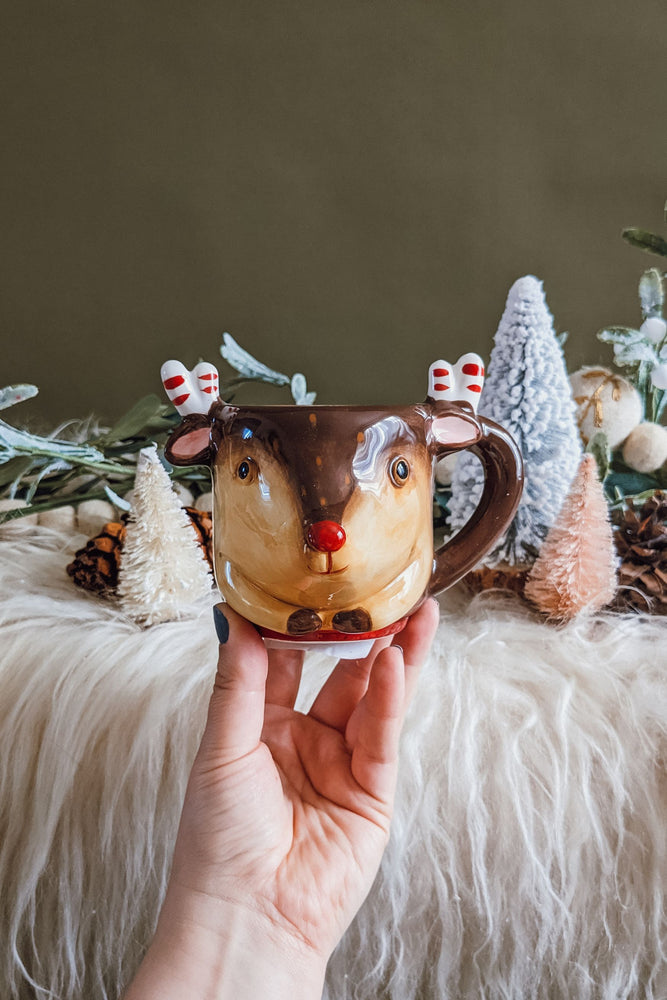 Vintage Reindeer Mug