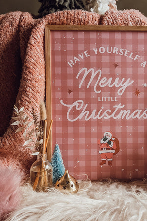 'Have Yourself A Merry Christmas' Illustrated Art Print