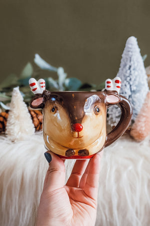 Vintage Reindeer Mug