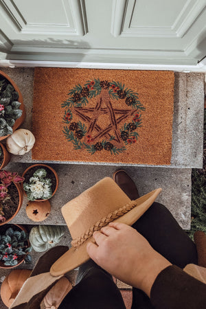 
            
                Load image into Gallery viewer, Winter Witch Natural Doormat
            
        