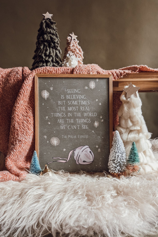 'Seeing Is Believing' Polar Express Illustrated Art Print