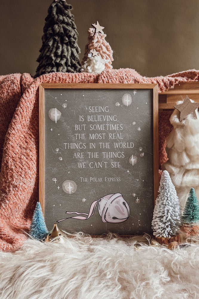'Seeing Is Believing' Polar Express Illustrated Art Print