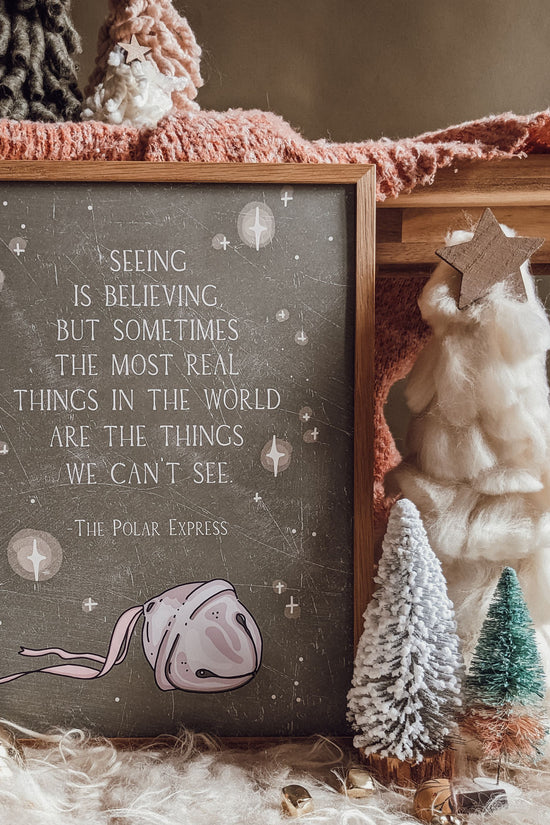 Load image into Gallery viewer, &amp;#39;Seeing Is Believing&amp;#39; Polar Express Illustrated Art Print
