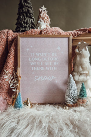 'Snow, Snow, Snow' White Christmas Illustrated Art Print