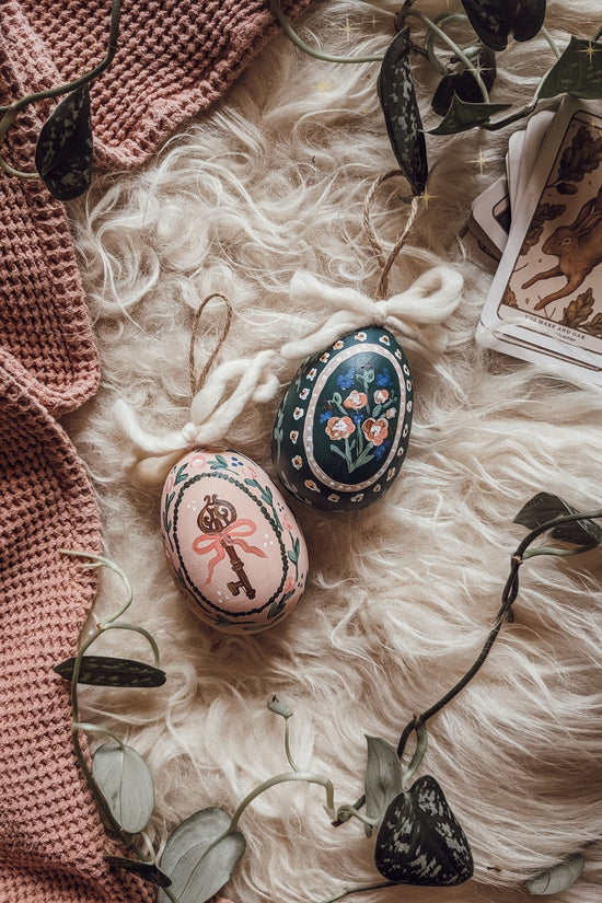 'Florals Of Spring' Painted Wooden Egg