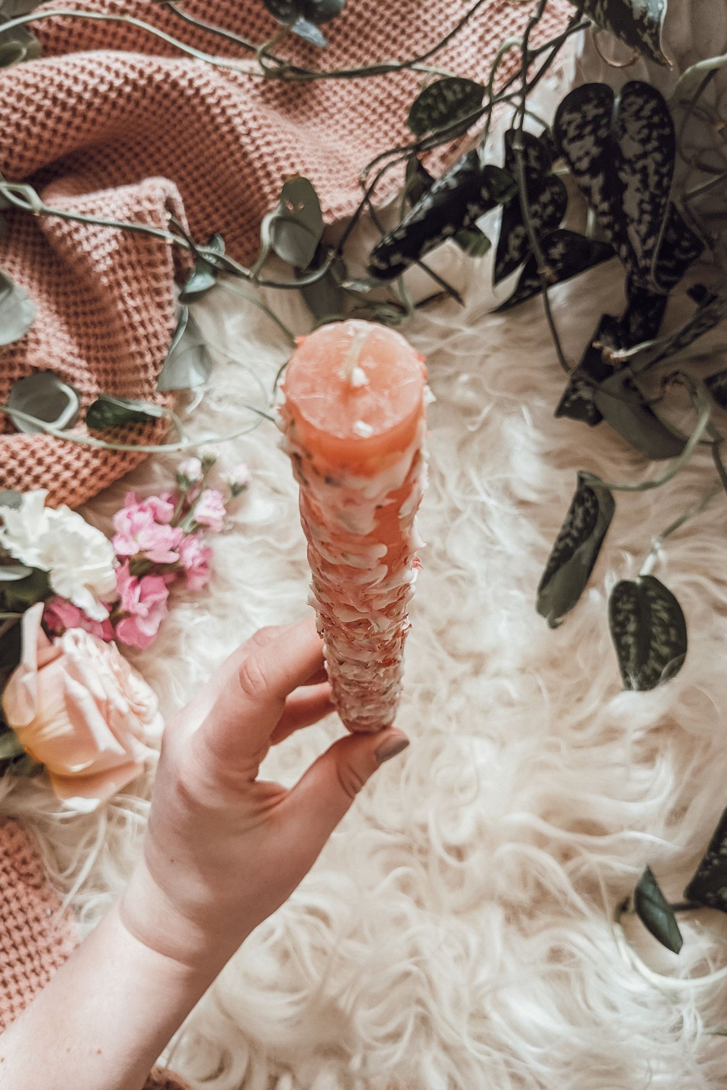 Admiration + Happiness Ochre Rose Spell Candle