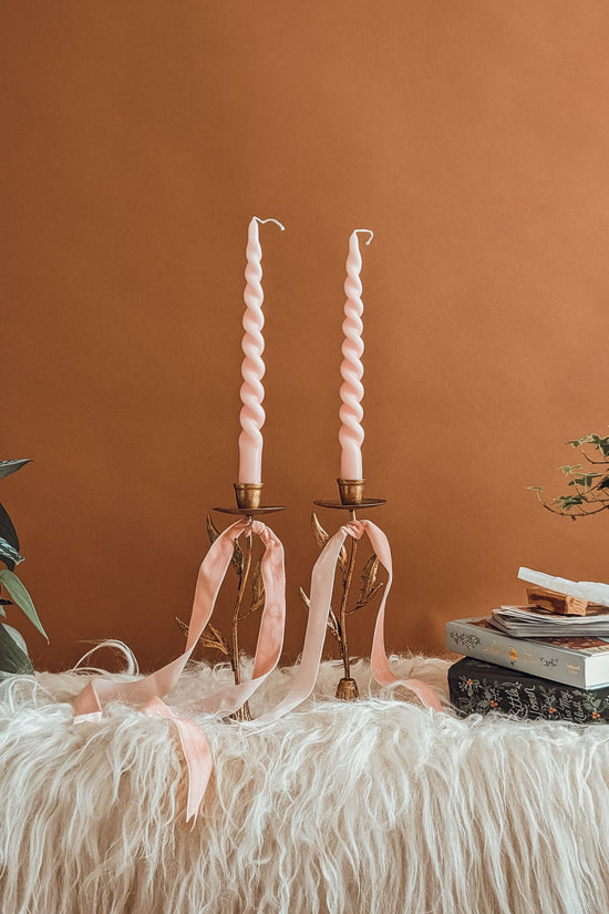 'House In The Highlands' Floral Candlestick