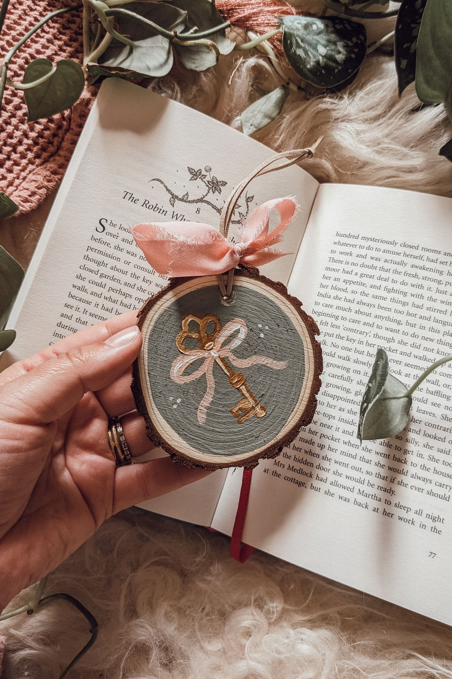 'The Garden Key' Wooden Hang