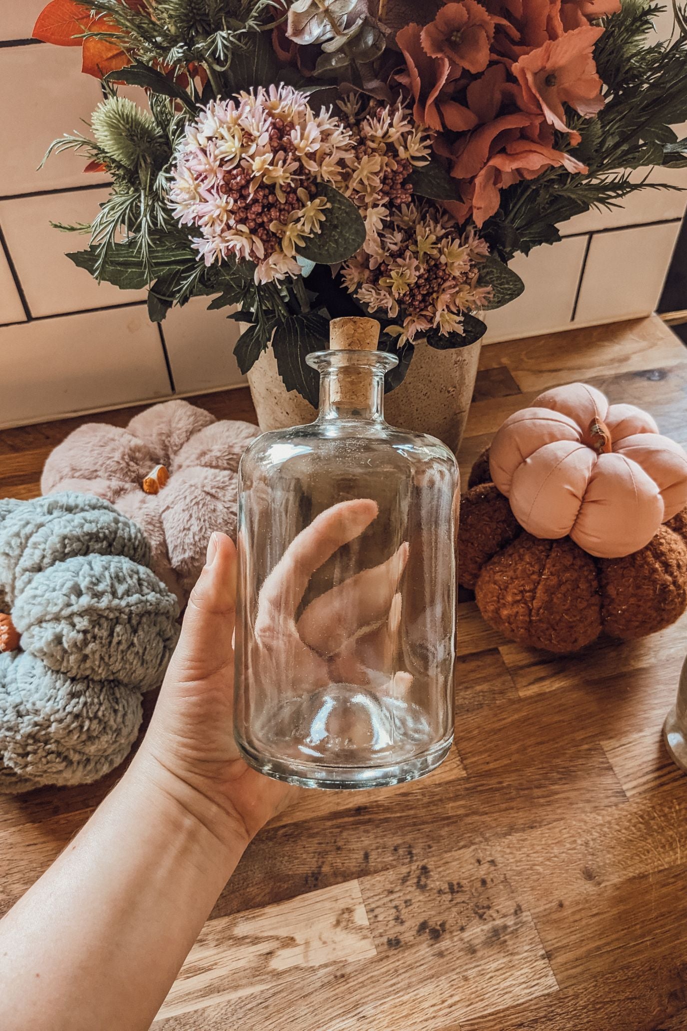 'Herbalist' Glass Oil +Vinegar Apothecary Bottle - Small