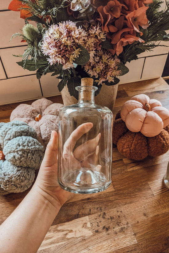 'Herbalist' Glass Oil +Vinegar Apothecary Bottle - Small