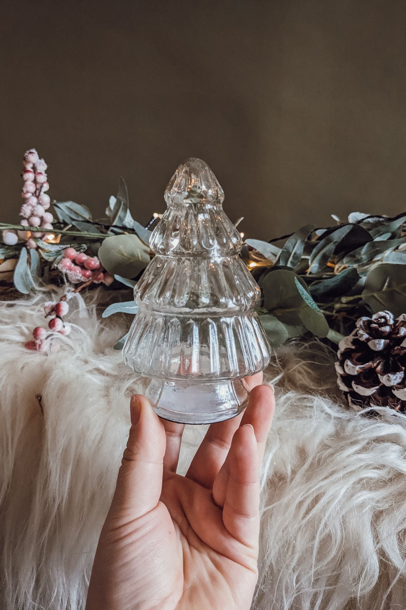 Ribbed Glass Christmas Tree-Small