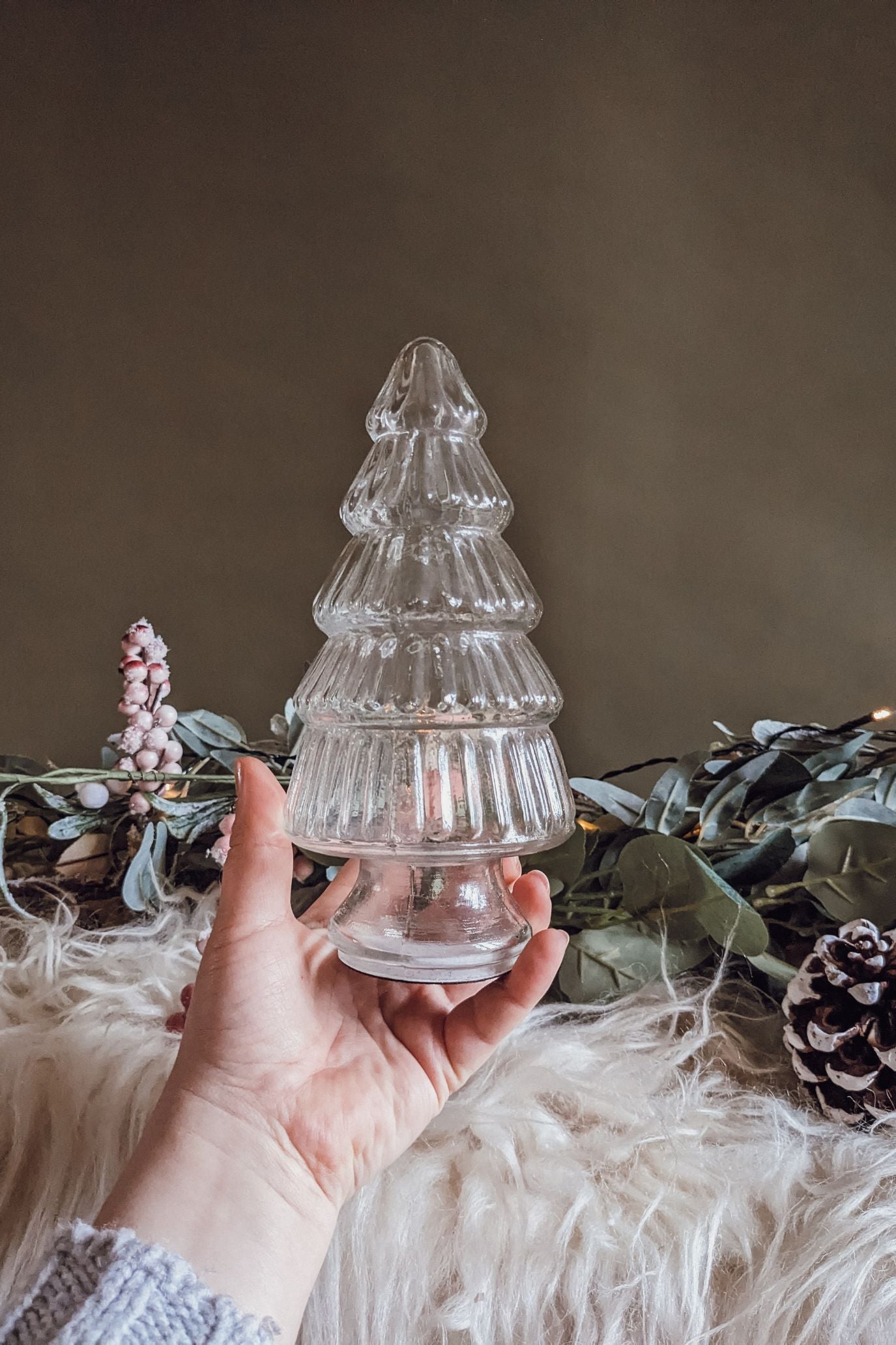 Ribbed Glass Christmas Tree-Large