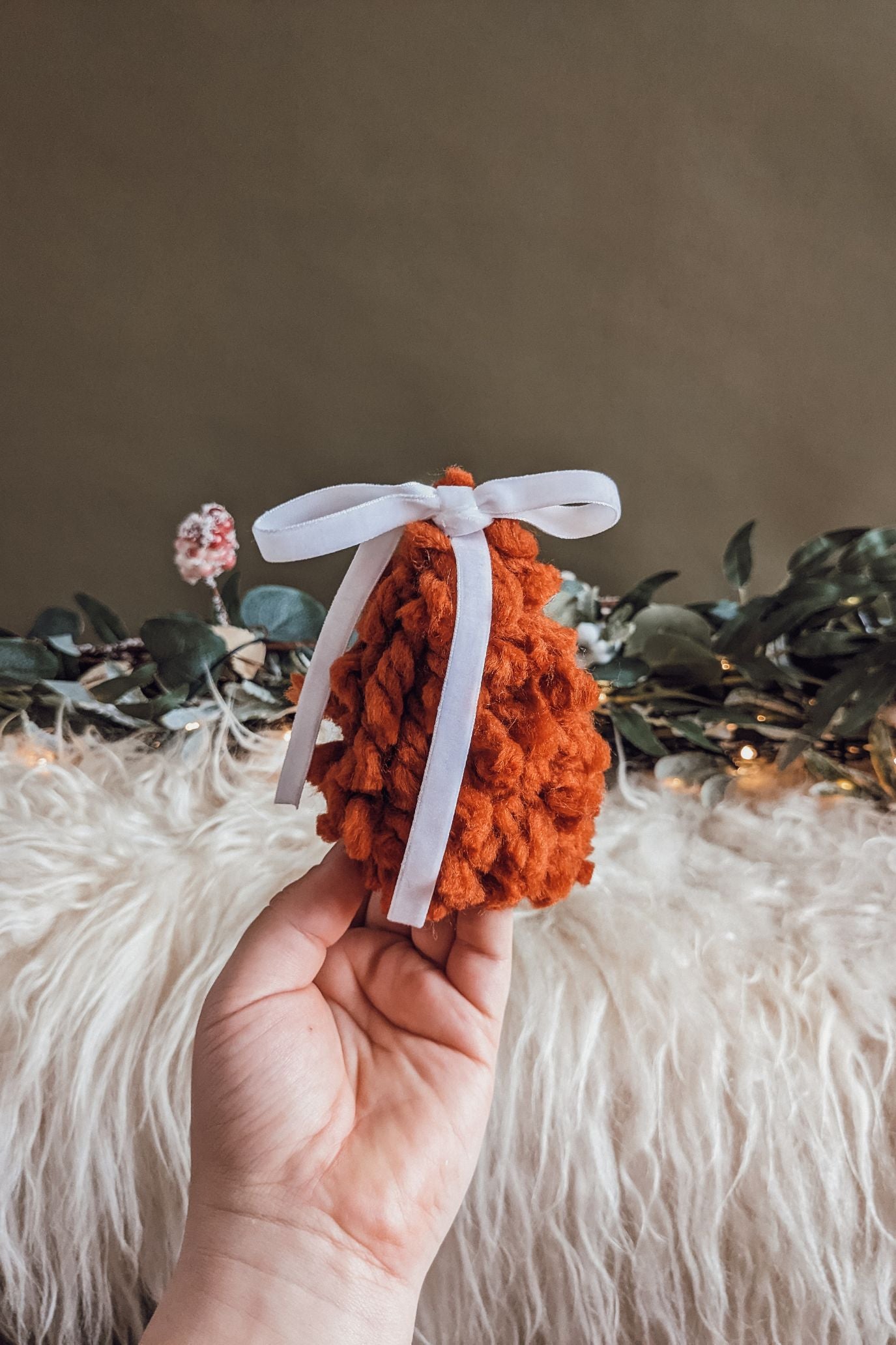 Highland Cow Wool Yarn Tree 10cm