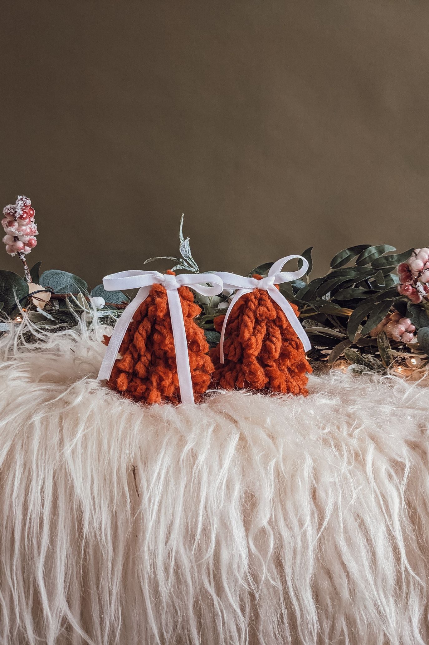 Highland Cow Wool Yarn Tree 10cm