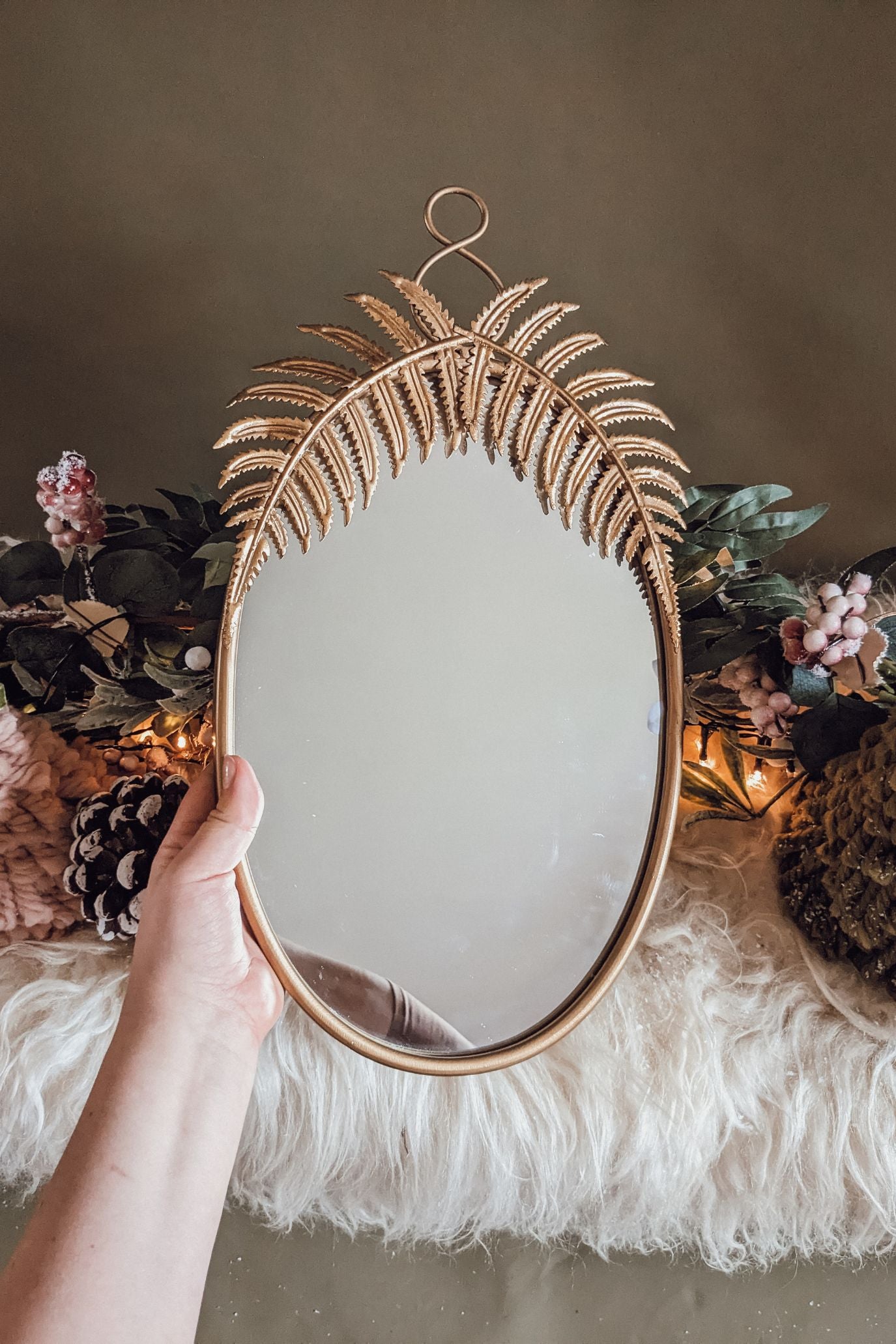 Vintage Fern Mirror