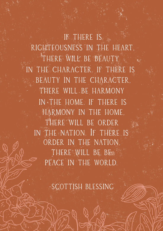 Scottish Blessing Art Print