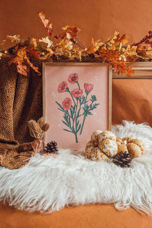 Autumn Flower Series Art Print- Print Three