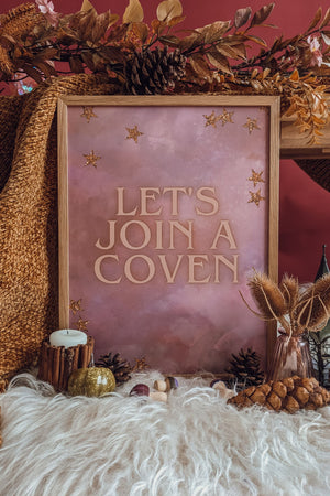 
            
                Load image into Gallery viewer, &amp;#39;Join The Coven&amp;#39; Glowing Illustrated Art Print
            
        