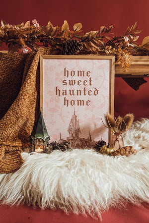 
            
                Load image into Gallery viewer, &amp;#39;Home Sweet Haunted Home&amp;#39; Illustrated Art Print- Two Color Options
            
        