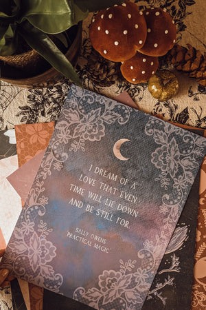 'Autumn Love Wish' Illustrated Art Print