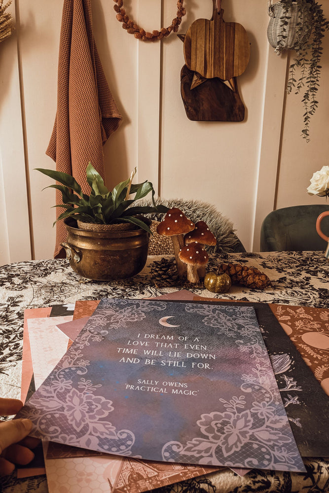 'Autumn Love Wish' Illustrated Art Print