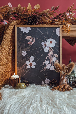 'Black Widow Bloom' Illustrated Art Print