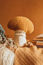 Button Mushroom Golden Boucle Garden Cushion -Small