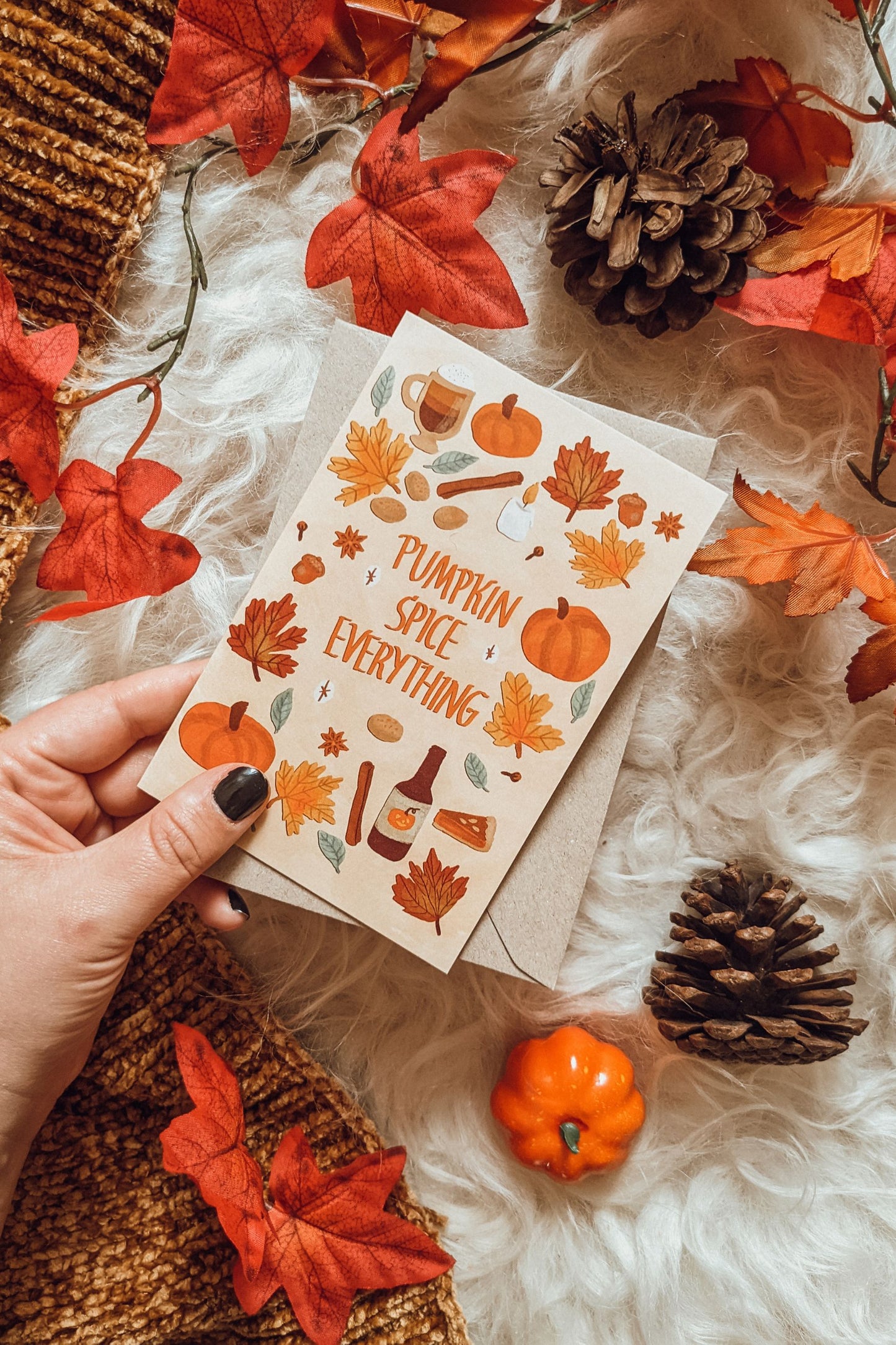 'Pumpkin Spice Everything' Greeting Card