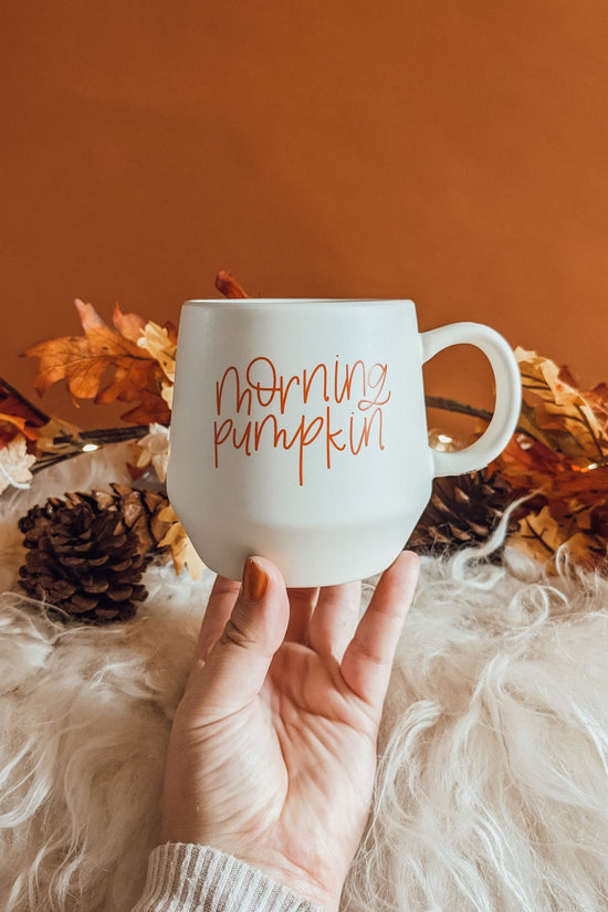 Load image into Gallery viewer, Morning Pumpkin Ceramic Coffee Mug
