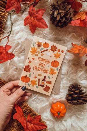 
            
                Load image into Gallery viewer, &amp;#39;Pumpkin Spice Everything&amp;#39; Greeting Card
            
        