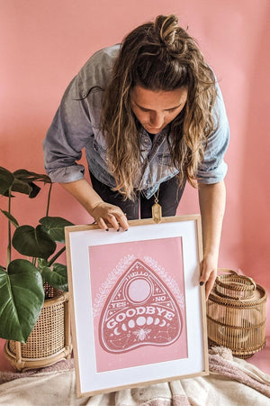 Boho Bee Ouija Board Art Print