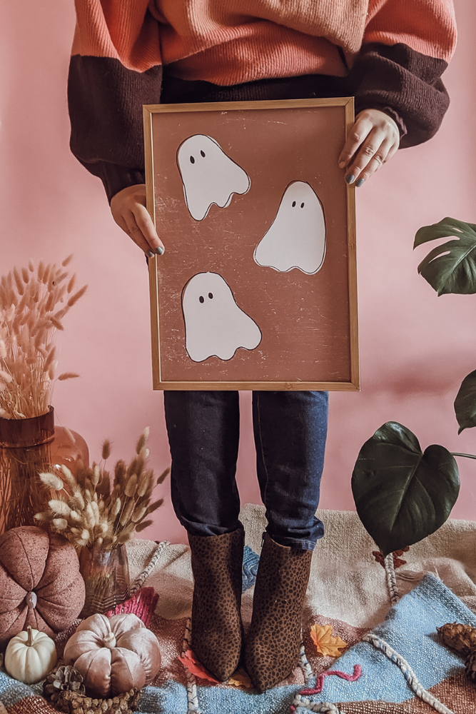 Friendly Neighborhood Ghosts Halloween Art Print