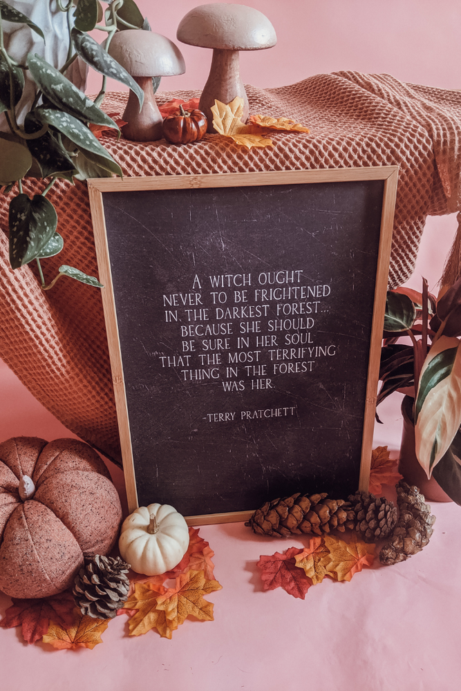 Terry Pratchett Spooky Witches Halloween Art Print