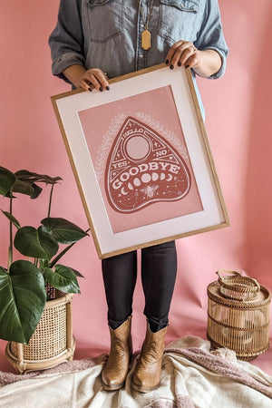 Boho Bee Ouija Board Art Print