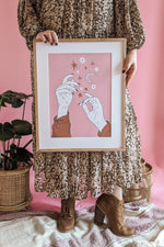 'Reach For The Stars And Moon' Boho Art Print