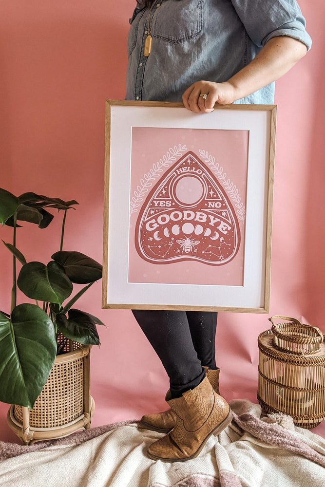 Boho Bee Ouija Board Art Print