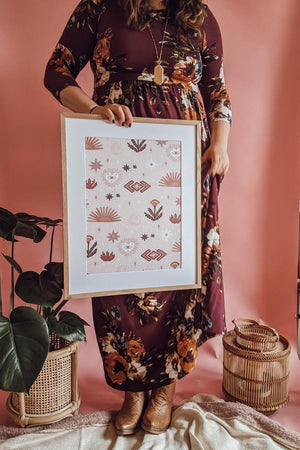 Highland Spell Patterned Art Print