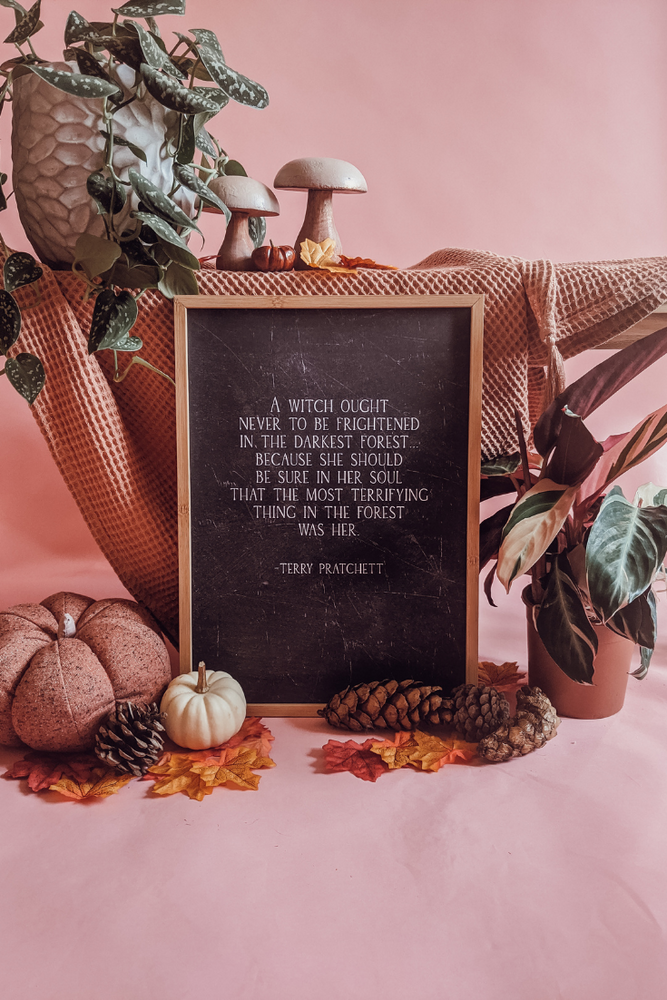 Terry Pratchett Spooky Witches Halloween Art Print