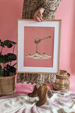Honey Mountain Illustrated Art Print