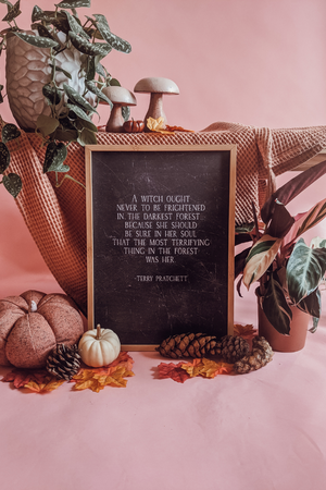 Terry Pratchett Spooky Witches Halloween Art Print