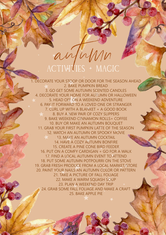 Autumn Activities + Magic Printable (Free Printable)