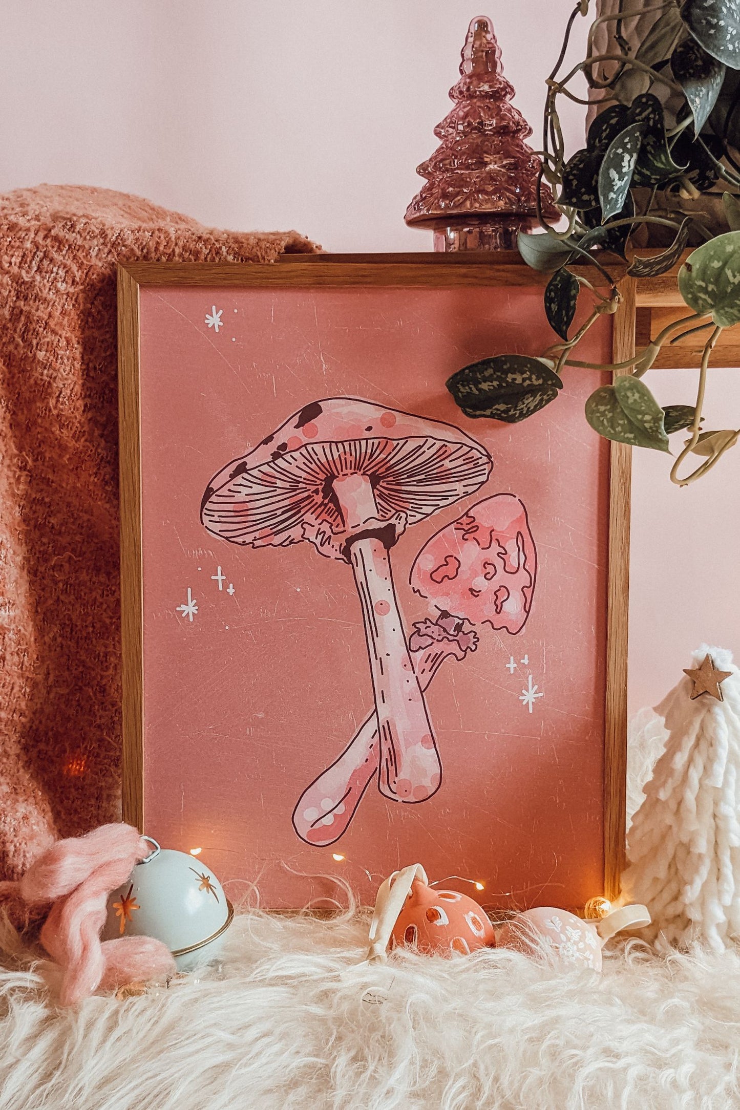 Sparkle Winter Shroom Print