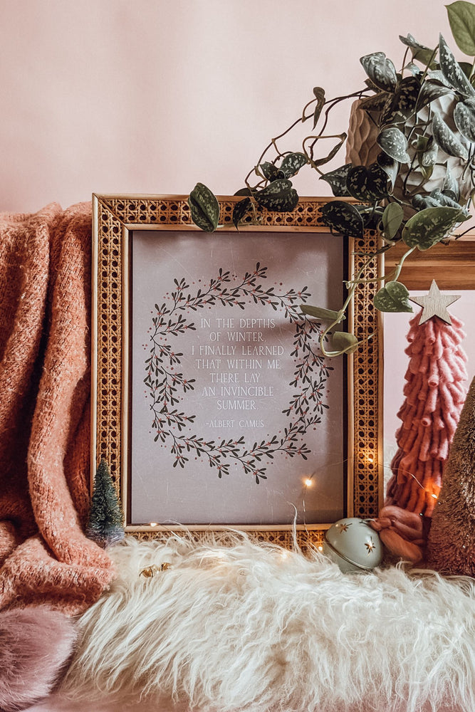 Winter Quote Art Print