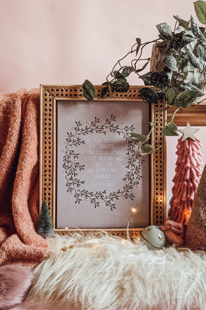 Winter Quote Art Print
